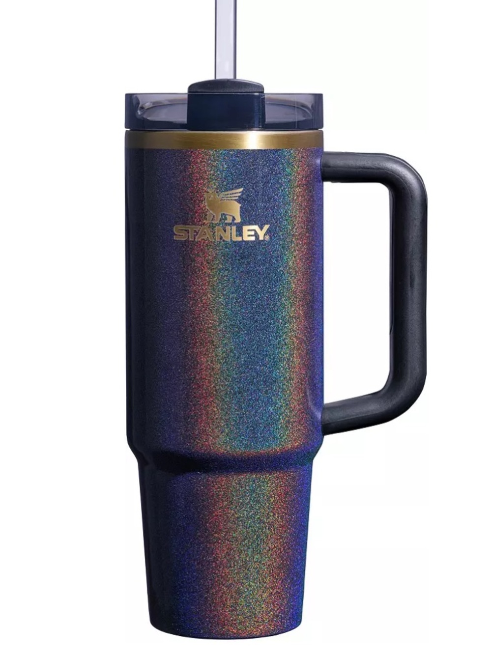 Stanley 30oz Quencher H2.0 Fairy Dust Tumbler with Gold Accent and Black Handle